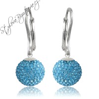 Náušnice Swarovski - Aquamarine